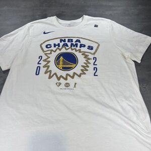 Nike Golden State Warriors Shirt Men XL White NBA Champs 2022‎ Logo Basketball